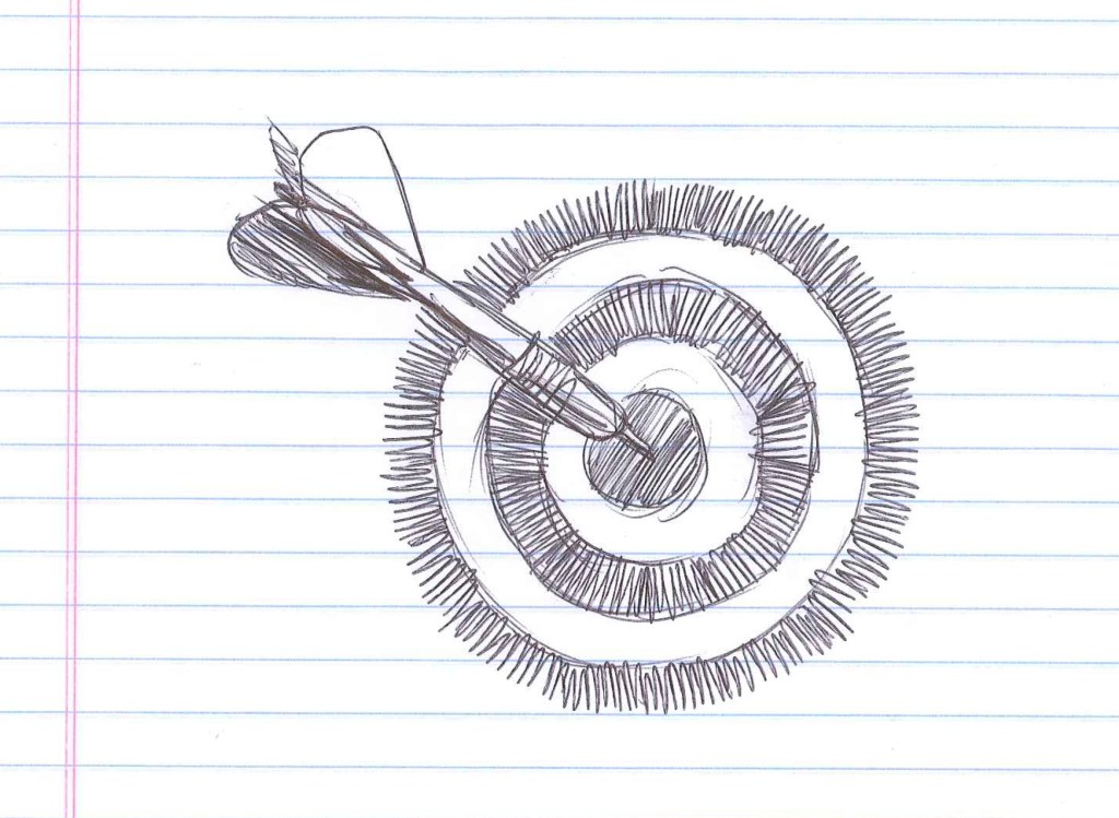 "Target." Doodle by @andrescalo. 