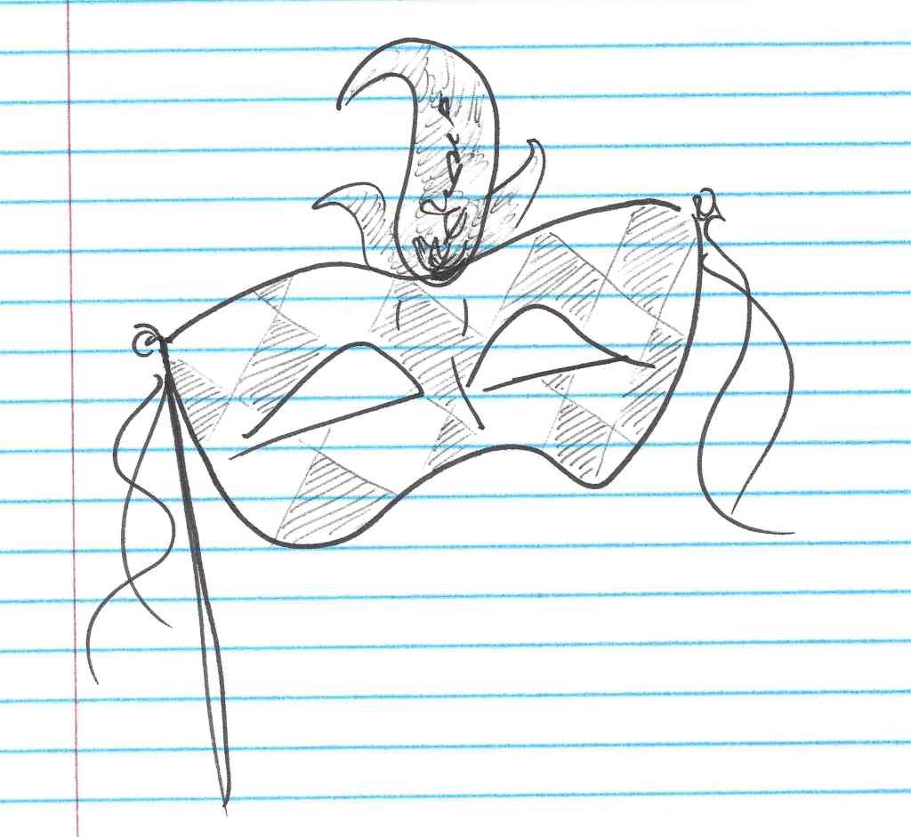 "Mardi Gras." Doodle by me.