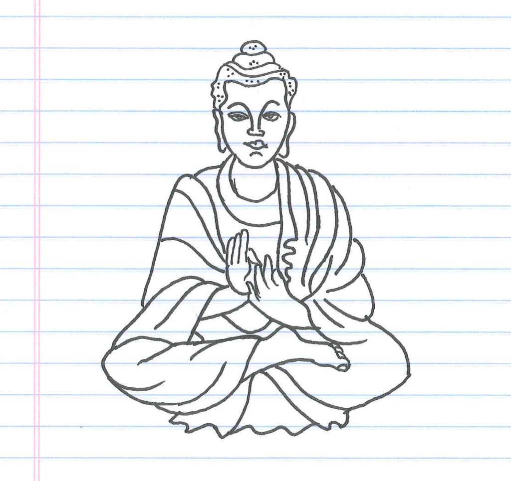 "Buddha." Doodle by @andrescalo.