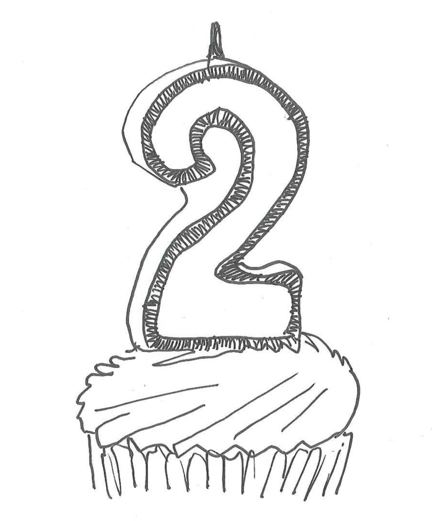 "Two." Doodle by @andrescalo.