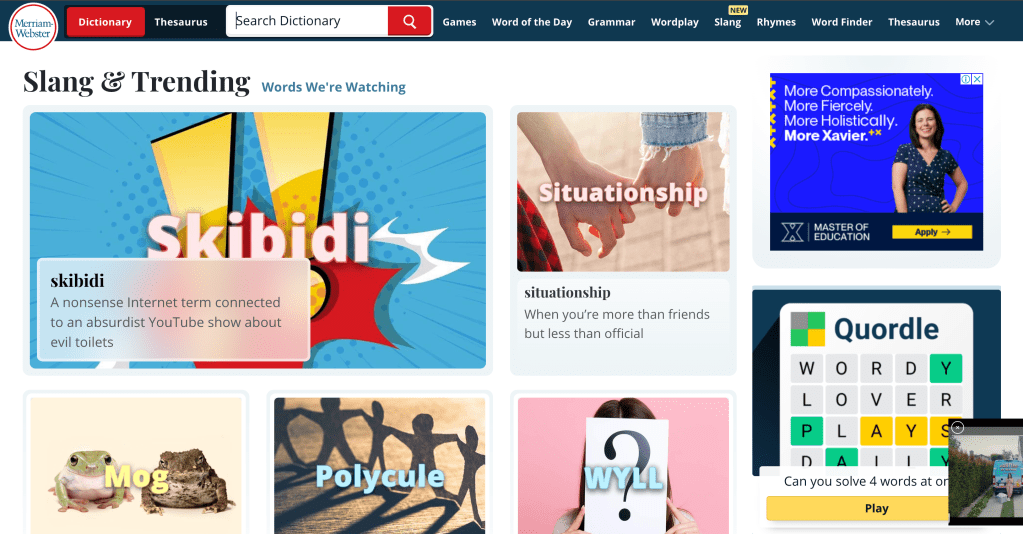 My slang lexicography, now up on&nbsp;Merriam-Webster